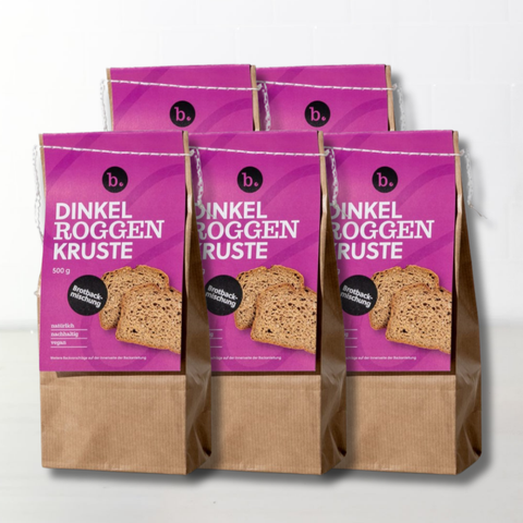 5 x Dinkel-Roggen-Kruste