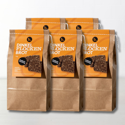 5 x Dinkel-Flocken-Brot
