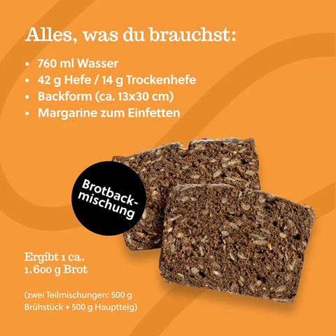 5 x Dinkel-Flocken-Brot