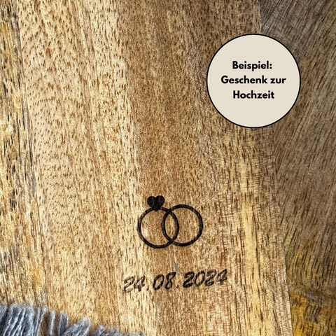 Servierbrett, rund, Mangoholz