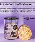 Brotbackmischung "Das Brot aus dem Glas" mit Zwiebel-Geschmack. Ideale Begleitung für Käseplatten und Ofengerichte. Backzeit: 35 Minuten.