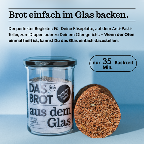 Brot im Glas mit Kastanien-Geschmack - Ideal für Käseplatten und Ofengerichte, backfertig in 35 Minuten
