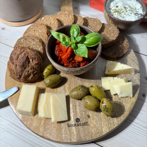 Servierbrett, rund, Mangoholz