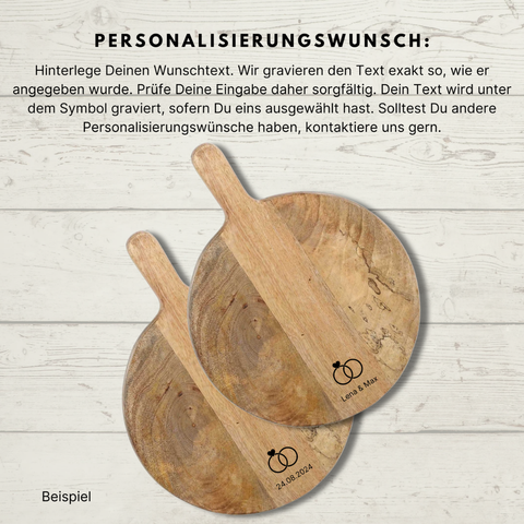 Servierbrett, rund, Mangoholz
