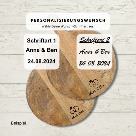 Servierbrett, rund, Mangoholz