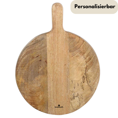 Servierbrett, rund, Mangoholz