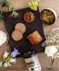 Backmischung Bio Kastanien im Hanfglück im Glas und fertig gebackenes Brot