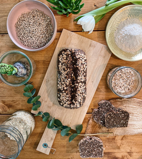 Dinkel-Flocken-Brot fertig gebacken