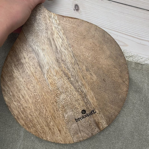 Video kleines Servierbrett aus Mangoholz